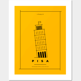 Pisa Minimal Poster Posters and Art